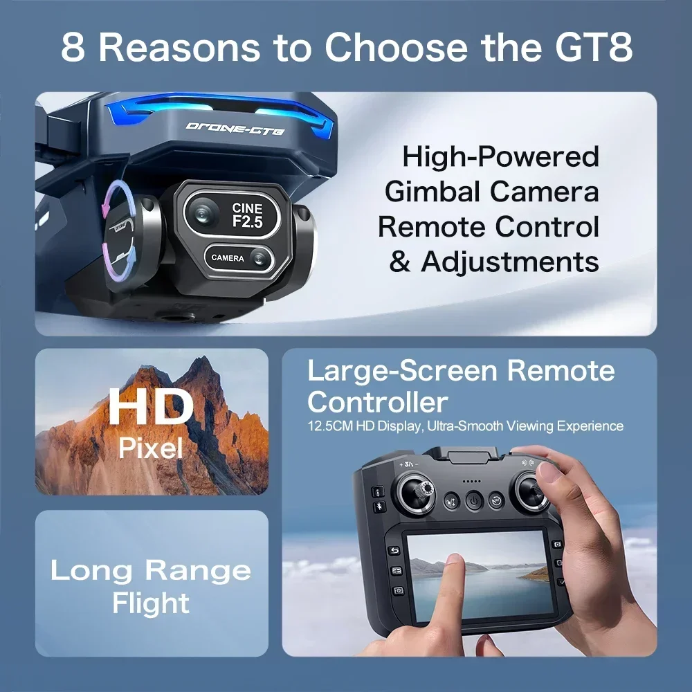 Drone 4K HD GT8 Camera Obstacl - огляд і ціна Jjrc Drone X12